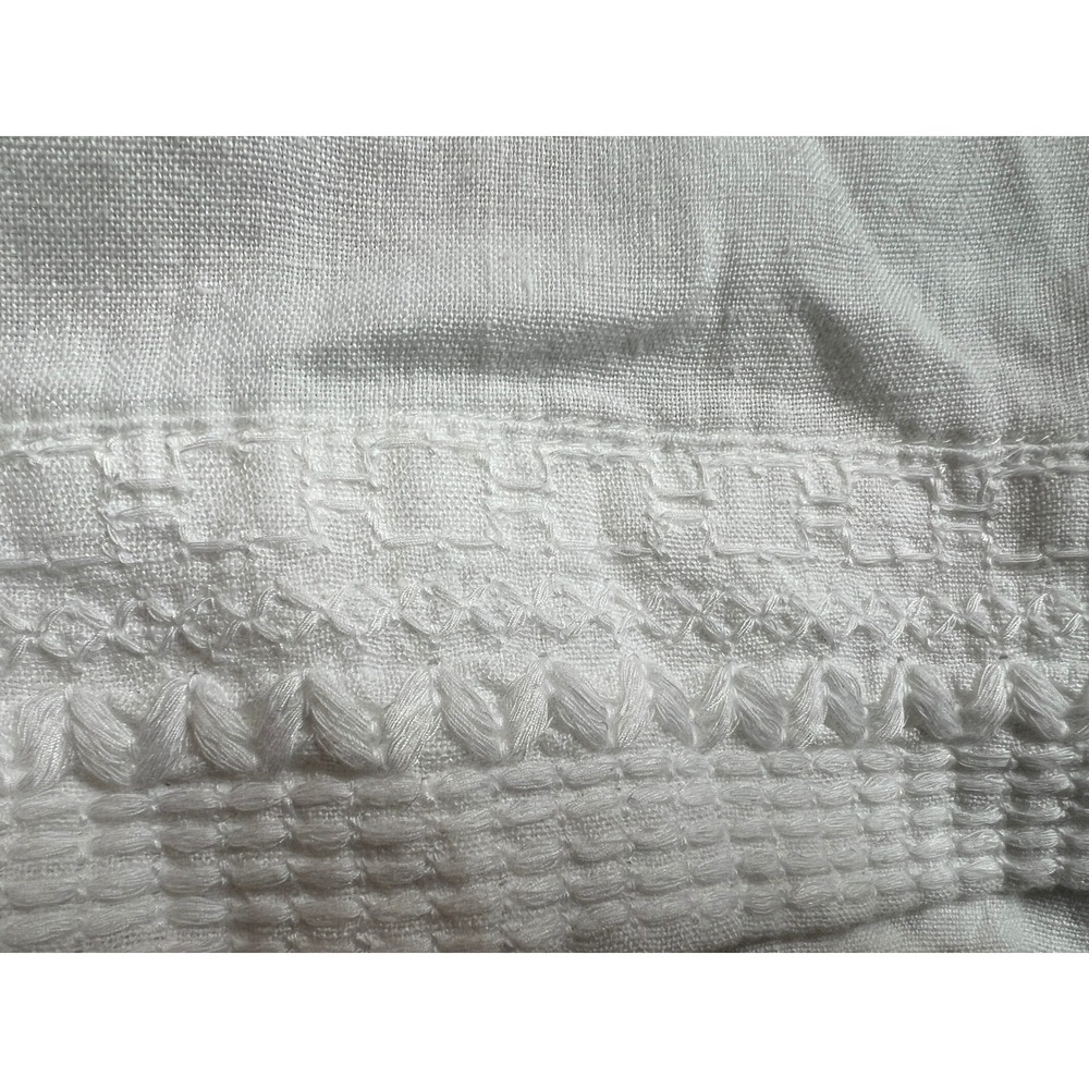 Sigrid Olsen White Linen Pullon Shorts SZL Beach Summer Vacation Cruise - Picture 2 of 6